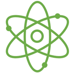 Icon works physically green