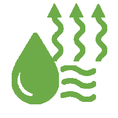 Icon evaporative cooling moisture regulating green