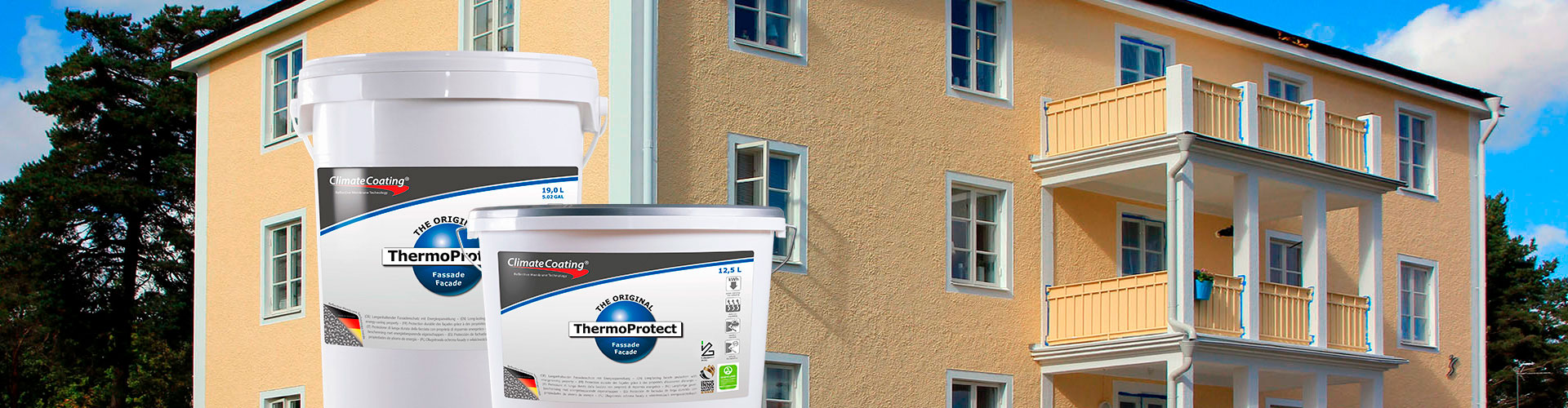 ThermoProtect – Façades – Belle, sans algues et intacte même après de nombreuses années. Grâce à la peinture de façade ThermoProtect