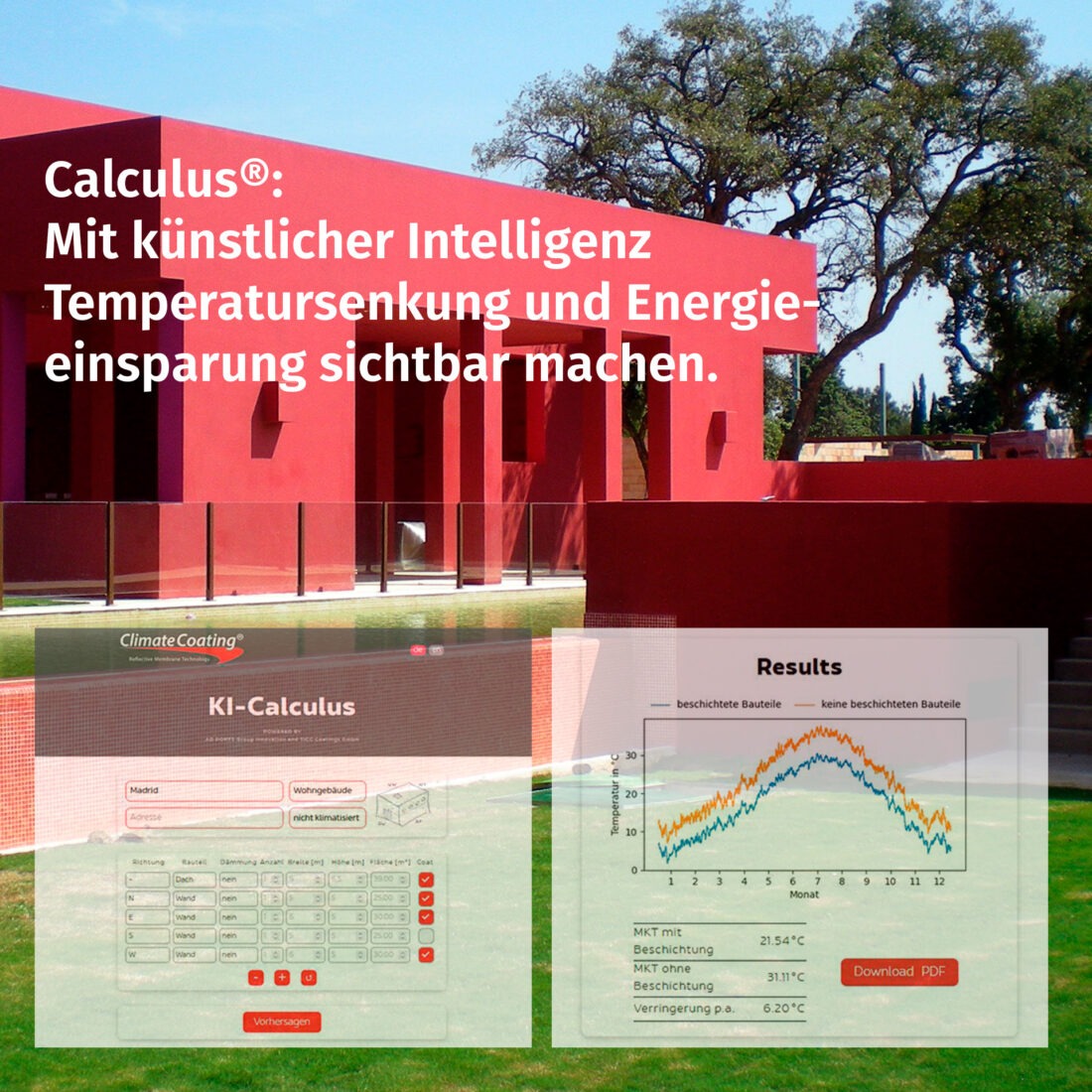 Temperaturkalkulator Calculus – Temperatursenkungen und Energieeinsparungen sichtbar machen