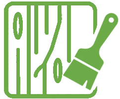 Icon peeling paint green