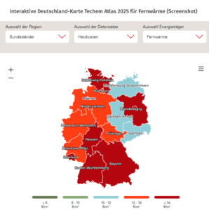 Techem interaktive Deutschlandkarte