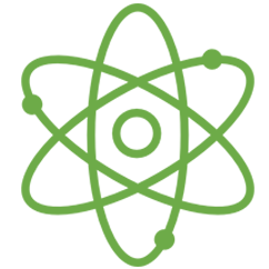 Icon works physically green