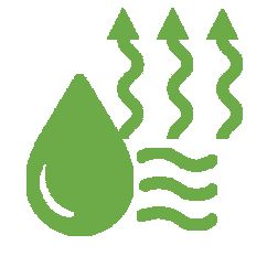 Icon evaporative cooling moisture regulating green