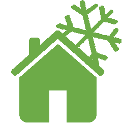 im Winter: behaglich warm